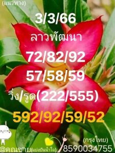 หวยลาววันนี้ 3/3/66 ชุดที่5