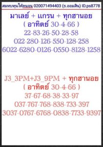 หวยมาเลย์วันนี้ 30/4/66 ชุดที่10