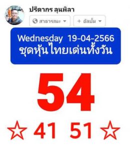 หวยหุ้นวันนี้ 19/4/66 ชุดที่6