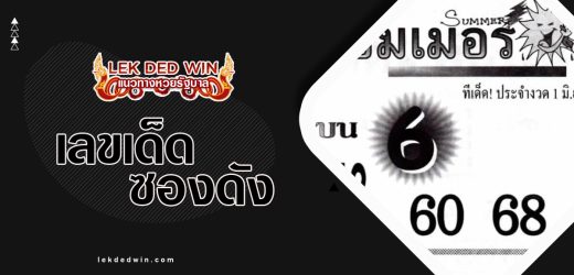 หวยทีเด็ดซัมเมอร์ 1/6/66 ทีเด็ดซองดังแม่นๆ