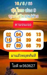 หวยหุ้นวันนี้ 10/5/66 ชุดที่9