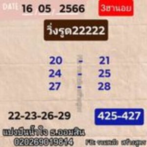 หวยฮานอยวันนี้ 16/5/66 ชุดที่7