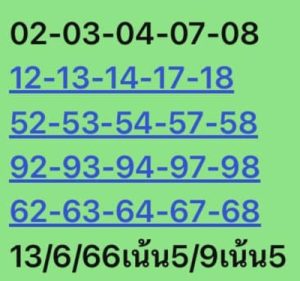 หวยหุ้นวันนี้ 13/6/66 ชุดที่1