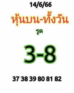 หวยหุ้นวันนี้ 14/6/66 ชุดที่10