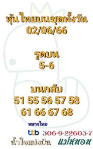 หวยหุ้นวันนี้ 2/6/66 ชุดที่6