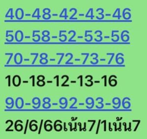 หวยหุ้นวันนี้ 26/6/66 ชุดที่4