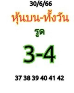 หวยหุ้นวันนี้ 30/6/66 ชุดที่8