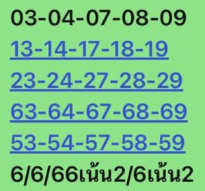 หวยหุ้นวันนี้ 6/6/66 ชุดที่1