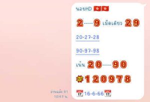 หวยฮานอยวันนี้ 16/6/66 ชุดที่6