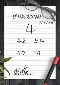 หวยฮานอยวันนี้ 7/6/66 ชุดที่4