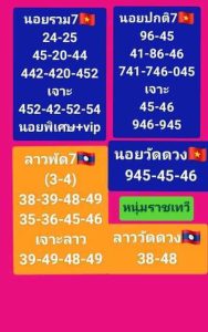 หวยฮานอยวันนี้ 7/6/66 ชุดที่9