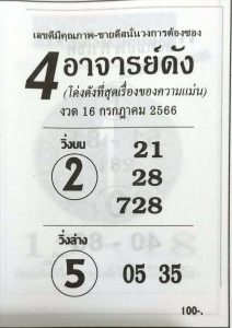 หวย4อาจารย์ดัง 