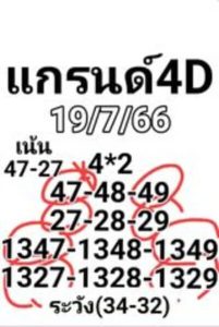 หวยมาเลย์วันนี้ 19/7/66 ชุดที่8