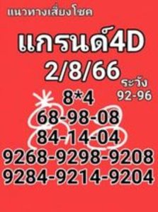 หวยมาเลย์วันนี้ 2/8/66 ชุดที่6