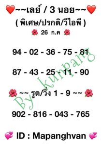 หวยมาเลย์วันนี้ 26/7/66 ชุดที่7