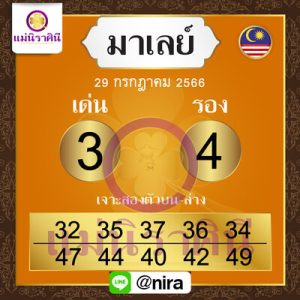 หวยมาเลย์วันนี้ 29/7/66 ชุดที่8