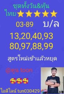 หวยหุ้นวันนี้ 17/7/66 ชุดที่6