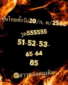 หวยหุ้นวันนี้ 20/1/66 ชุดที่3