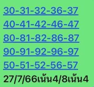 หวยหุ้นวันนี้ 27/7/66 ชุดที่4