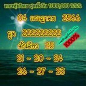 หวยหุ้นวันนี้ 4/7/66 ชุดที่3