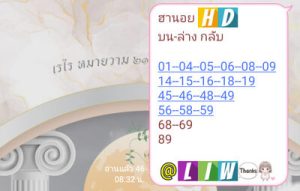 หวยฮานอยวันนี้ 12/7/66 ชุดที่8