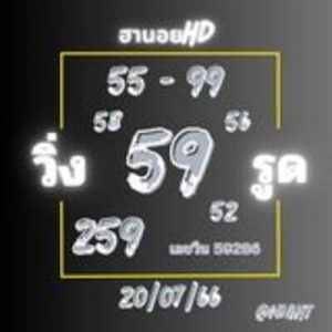 หวยฮานอยวันนี้ 20/7/66 ชุดที่6