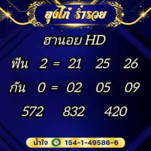 หวยฮานอยวันนี้ 29/7/66 ชุดที่8