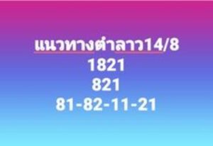 หวยลาววันนี้ 14/8/66 ชุดที่1