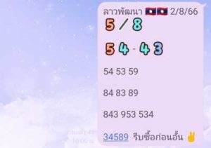 หวยลาววันนี้ 2/8/66 ชุดที่9