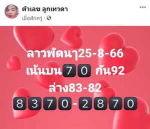 หวยลาววันนี้ 25/8/66 ชุดที่1