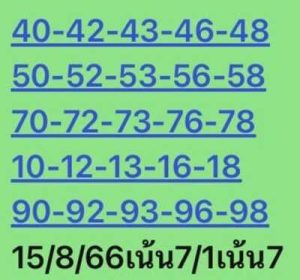 หวยหุ้นวันนี้ 15/8/66 ชุดที่6