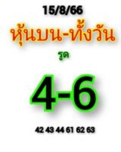 หวยหุ้นวันนี้ 15/8/66 ชุดที่8