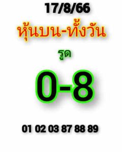 หวยหุ้นวันนี้ 17/8/66 ชุดที่9