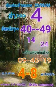 หวยหุ้นวันนี้ 23/8/66 ชุดที่6