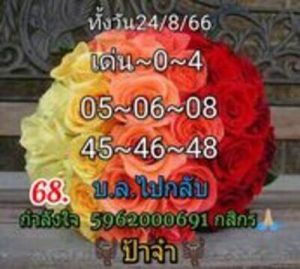 หวยหุ้นวันนี้ 24/8/66 ชุดที่7