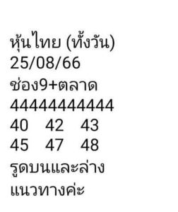 หวยหุ้นวันนี้ 25/8/66 ชุดที่4