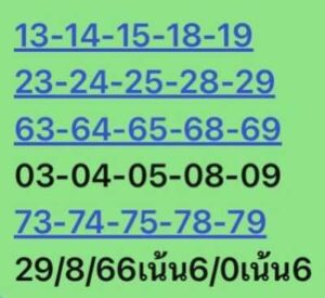 หวยหุ้นวันนี้ 29/8/66 ชุดที่6