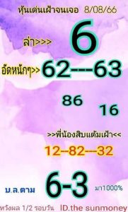 หวยหุ้นวันนี้ 8/8/66 ชุดที่1