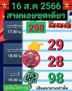 หวยฮานอยวันนี้ 16/8/66 ชุดที่9