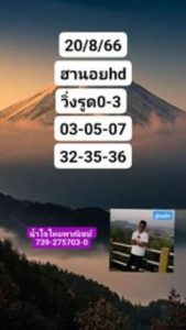 หวยฮานอยวันนี้ 20/8/66 ชุดที่4