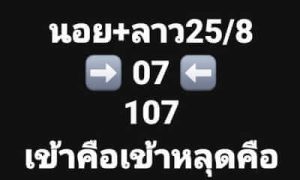 หวยฮานอยวันนี้ 25/8/66 ชุดที่1