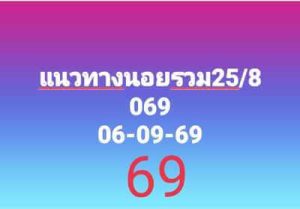 หวยฮานอยวันนี้ 25/8/66 ชุดที่6