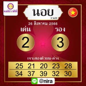 หวยฮานอยวันนี้ 26/8/66 ชุดที่10