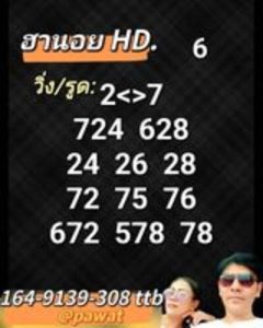 หวยฮานอยวันนี้ 6/8/66 ชุดที่7