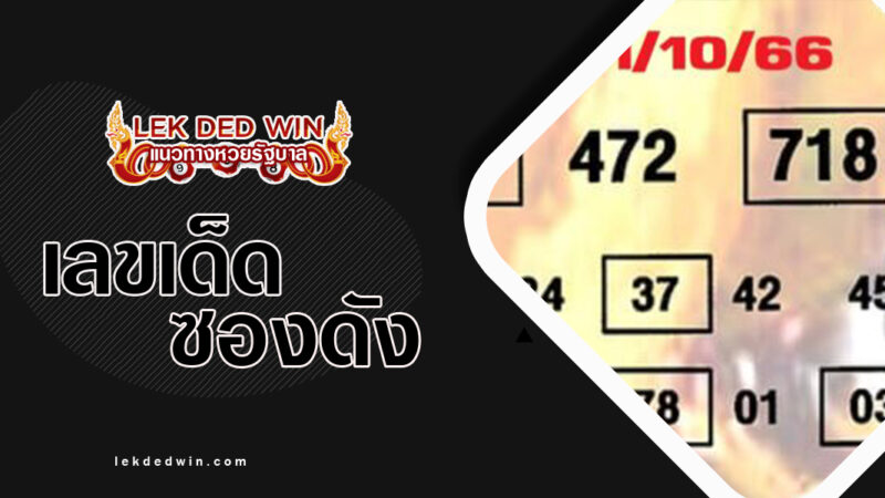 หวยคู่รวย-คู่เด่น-งวด 1/10/66