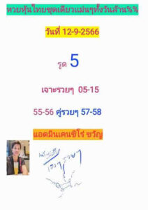 หวยหุ้นวันนี้ 12/9/66 ชุดที่7