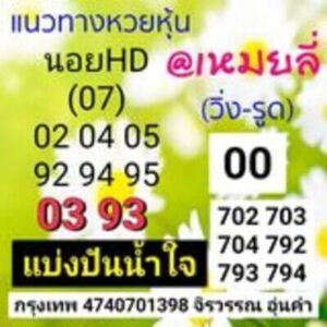 หวยฮานอยวันนี้ 7/9/66 ชุดที่4