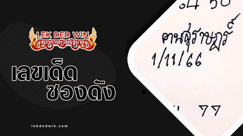 หวยฅนสุราษฎร์ งวด 1/11/66