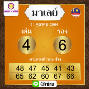 หวยมาเลย์วันนี้ 21/10/66 ชุดที่10