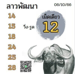 หวยลาววันนี้ 6/10/66 ชุดที่2